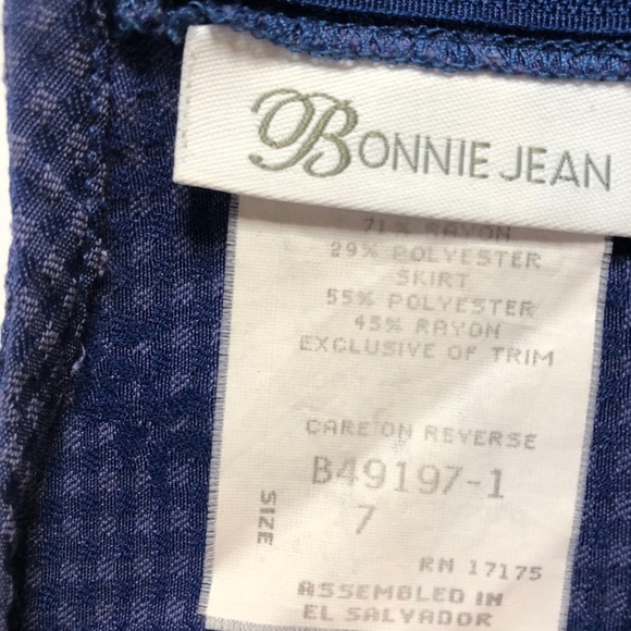 Kids dressed size 7 long dress navy blue floral - Picture 2 of 9